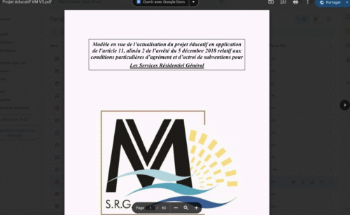 Un document google du SRG