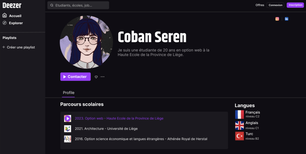 projet cv header
