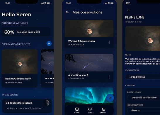 Capture d'écran de l'application