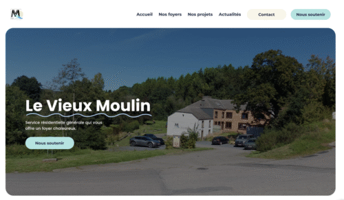 main page of my project "Le vieux moulin"