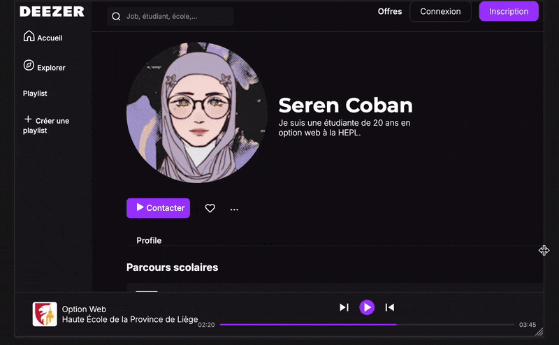 Gif that show the responsive