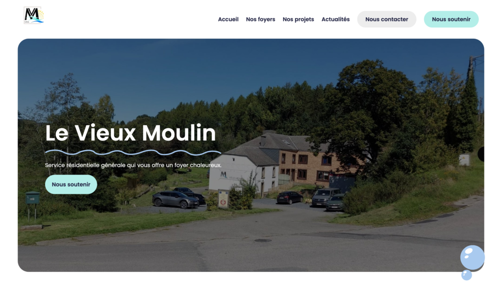 Capture d'écran du site web